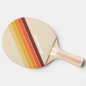 Retro Strepen met Naam Tafeltennisbatje (Zijkant)