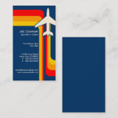 retro strepen reizen visitekaartje (Voorkant / Achterkant)