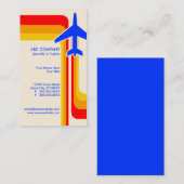 retro strepen reizen visitekaartje (Voorkant / Achterkant)