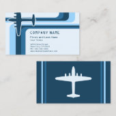 retro strepen reizen visitekaartje (Voorkant / Achterkant)