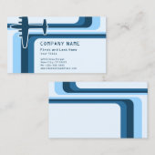 retro strepen reizen visitekaartje (Voorkant / Achterkant)