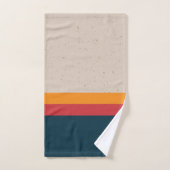 Retro strepen Sunset & Slate Bad Handdoek (Handdoek)