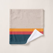 Retro strepen Sunset & Slate Bad Handdoek (Wasdoekje)