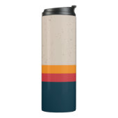 Retro strepen Sunset & Slate Thermosbeker (Gedraaid links)