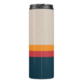 Retro strepen Sunset & Slate Thermosbeker (Achterkant)