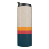 Retro strepen Sunset & Slate Thermosbeker (Geroteerd rechts)