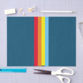 Retro Strepen Tissue Paper (Navy Blue Multi) Tissuepapier (Craft)