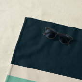 retro- strepen uit de jaren zeventig strandlaken (In situ)