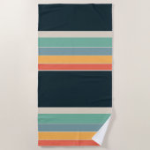 retro- strepen uit de jaren zeventig strandlaken (Voorkant)
