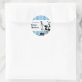 Retro Strepen "Uit de Keuken" sticker (Tas)