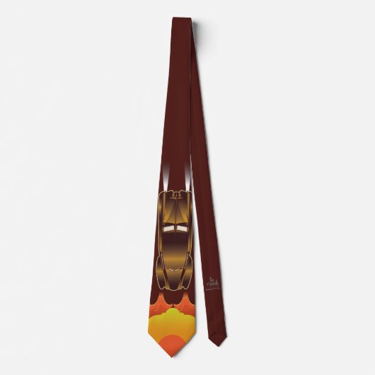 Retro Stretch Automobile Car Necktie Design Stropdas (Voorkant)