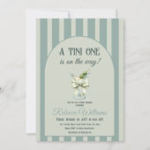 Retro Strik Tini Eén Olijf Martini Baby Shower Kaart (Voorkant)