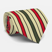 Retro String Art (Aurora Red, Ivy Green en Cream) Stropdas (Opgerold)