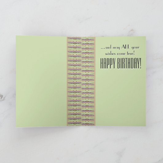 Retro String Art (gepersonaliseerde verjaardagsgro Kaart (Binnen)