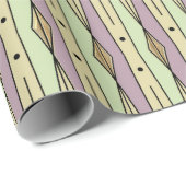 Retro String Art (Pistachio, Mauve Mist en Sand) Cadeaupapier (Rol Hoek)