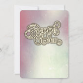 Retro String lampjes gouden sprankeling geblust Kaart (Achterkant)