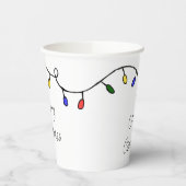 Retro String Lights Feestelijk Kerstfeest Papieren Bekers (Links)