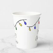 Retro String Lights Feestelijk Kerstfeest Papieren Bekers (Rechts)