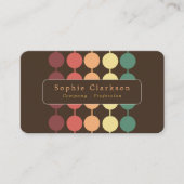 Retro Stringed Circles Visitekaartje (Voorkant)