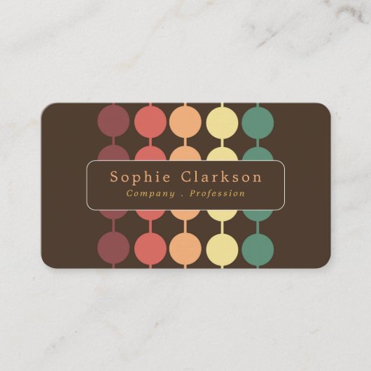 Retro Stringed Circles Visitekaartje (Voorkant)