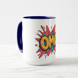 Retro strip “OMG!” Pop Art koffiemok Mok