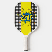 Retro stripballonnen pickleball paddle (Achterkant)