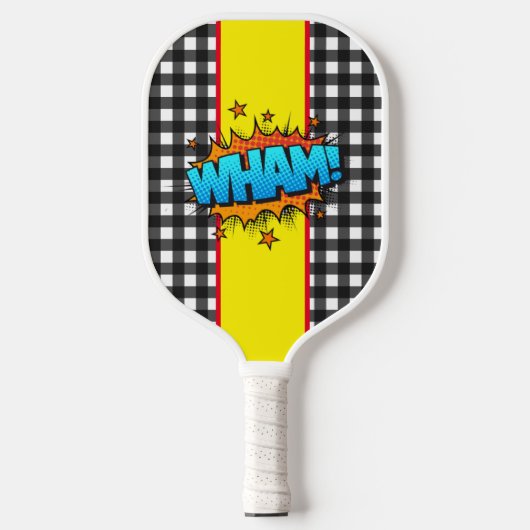 Retro stripballonnen pickleball paddle (Voorkant)