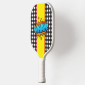 Retro stripballonnen pickleball paddle (Links)