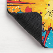 Retro stripboek gele explosie Pop Art Muismat (Hoek)