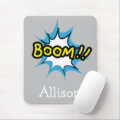 Retro stripboek Grijze Boom Muismat (Met muis)