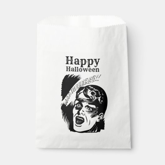 Retro stripboek man schreeuwt aangepaste tekst Hal Bedankzakje (Voorkant)