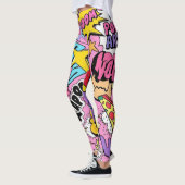 Retro stripboek pop art collage leggings (Links)
