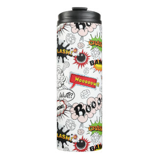 Retro stripboek Pop Art explosie thermische tumble Thermosbeker