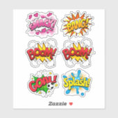 Retro Stripboek Pop Art Sticker (Vel)