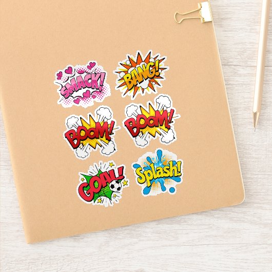Retro Stripboek Pop Art Sticker (Notitieboek)