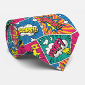 Retro stripboek Pop Art stropdas (Opgerold)