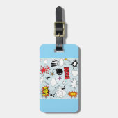 Retro stripboekexplosie Pop Art Bagagelabel (Voorkant verticaal)