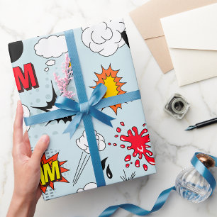 Retro stripboekexplosie Pop Art Cadeaupapier