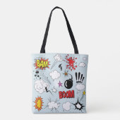 Retro stripboekexplosie Pop Art Tote Bag (Achterkant)
