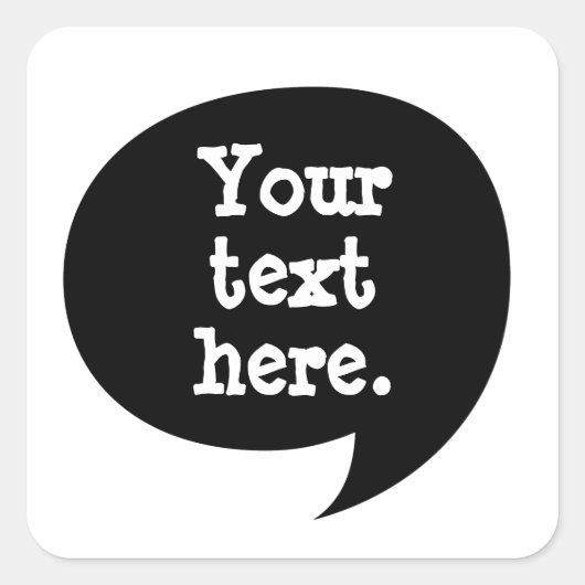 Retro stripdialoog halftone sticker (Voorkant)