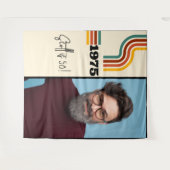 Retro Stripe 1975 Fotowandtapijt Wandkleed (Voorkant (horizontaal))