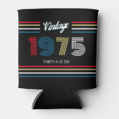 Retro Stripe 1975 Primaire kleuren Blikjeskoeler (Voorkant)