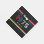 Retro Stripe 1975 Primaire kleuren Servet (Hoek)