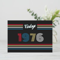 Retro Stripe 1976 50ste Verjaardag Bedankt