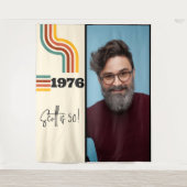 Retro Stripe  1976 Fotowandtapijt Wandkleed (Voorkant)