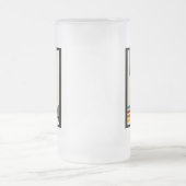 Retro Stripe 50e Verjaardag 1975 Rainbow  Matglas Bierpul (Center)