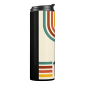 Retro Stripe 50e Verjaardag 1975 Rainbow  Thermosbeker (Gedraaid links)