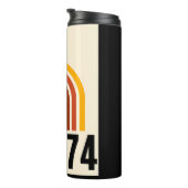 Retro Stripe 50e Verjaardag 1975 Rainbow  Thermosbeker (Geroteerd rechts)