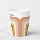 Retro Stripe 50e verjaardag Party Cup Papieren Bekers (Links)