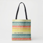 Retro Stripe Aangepaste Strandtas Tote Bag (Voorkant)